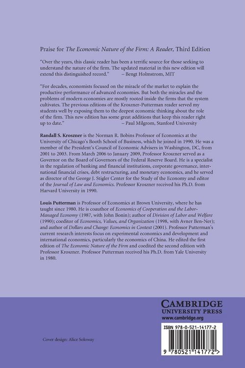 Produktbild: The Economic Nature of the Firm