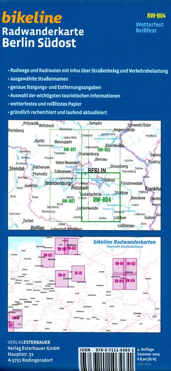Produktbild: Radwanderkarte Berlin S&uuml;dost RW-B04