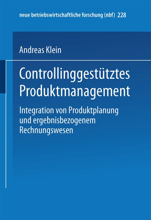 Produktbild: Controllinggest&uuml;tztes Produktmanagement