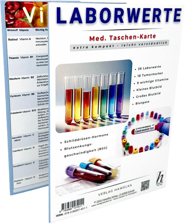 Produktbild: Laborwerte - extra kompakt & leicht verst&auml;ndlich - Faltkarte A6 - Patienten-Ratgeber & Fachliteratur