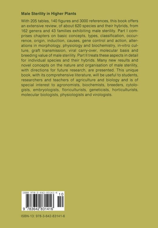 Produktbild: Male Sterility in Higher Plants