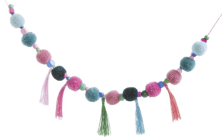 Produktbild: Folia  Woll-Pompons PASTELL, 24 St&uuml;ck in 6 Farben sortiert