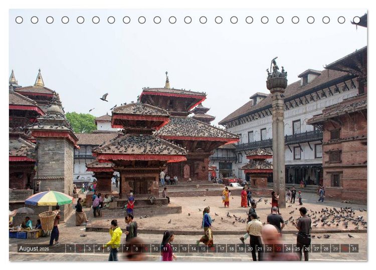 Produktbild: NEPAL Bhaktapur Kathmandu (Tischkalender 2026 DIN A5 quer), CALVENDO Monatskalender