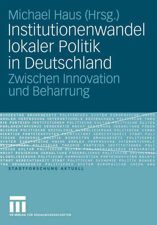 Produktbild: Institutionenwandel lokaler Politik in Deutschland