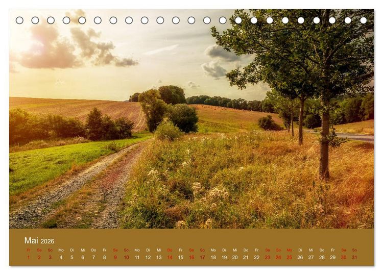 Produktbild: Sommerlichter - Stimmungsvolle Landschaftsbilder (Tischkalender 2026 DIN A5 quer), CALVENDO Monatskalender