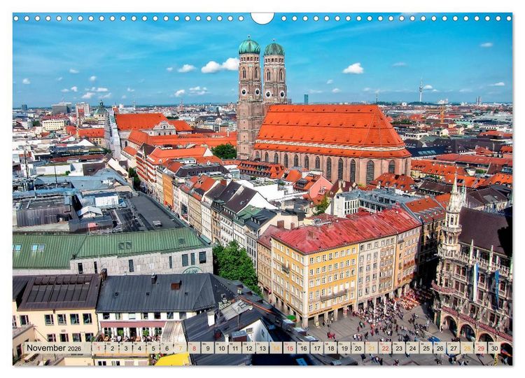 Produktbild: Die 12 meistbesuchten St&auml;dte in Europa (Wandkalender 2026 DIN A3 quer), CALVENDO Monatskalender