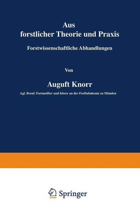 Produktbild: Aus forstlicher Theorie und Praxis