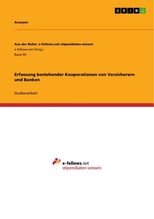 Produktbild: Erfassung bestehender Kooperationen von Versicherern und Banken