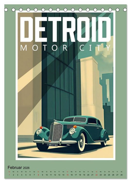 Produktbild: Art-D&eacute;co Vintage-Poster (Tischkalender 2026 DIN A5 hoch), CALVENDO Monatskalender
