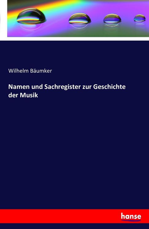Produktbild: Namen und Sachregister zur Geschichte der Musik