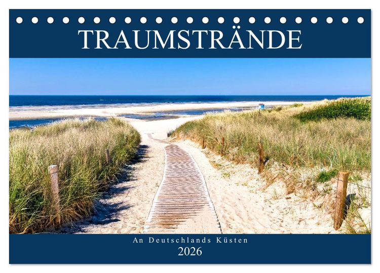Produktbild: Traumstr&auml;nde an Deutschlands K&uuml;sten (Tischkalender 2026 DIN A5 quer), CALVENDO Monatskalender