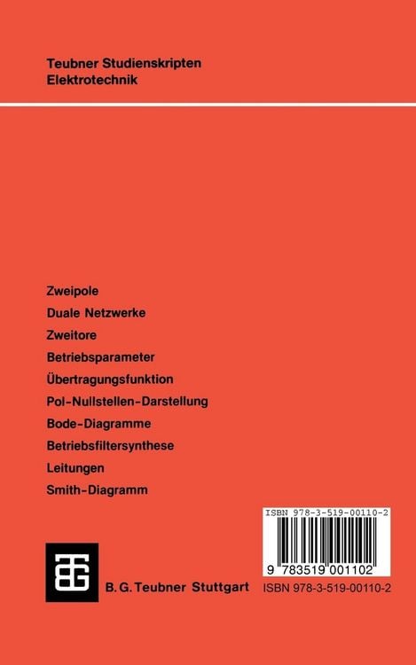 Produktbild: Netzwerkanalyse, Netzwerksynthese und Leitungstheorie