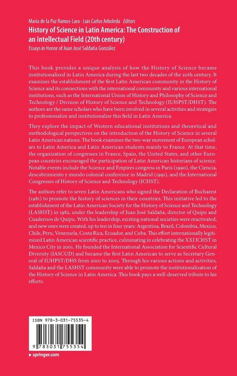 Produktbild: History of Science in Latin America: The Construction of an Intellectual Field (20th century)