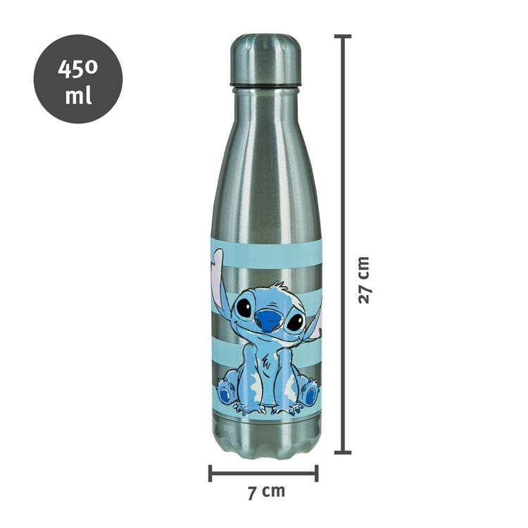 Produktbild: Undercover Isolierflasche Lilo & Stitch Edelstahl Trinkflasche 450 ml, Wasserflasche f&uuml;r Schule & Freizeit
