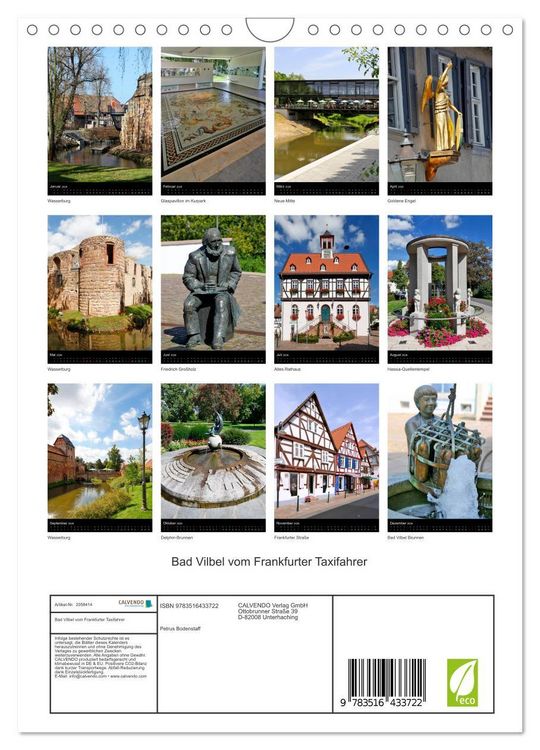 Produktbild: Bad Vilbel vom Frankfurter Taxifahrer (Wandkalender 2026 DIN A4 hoch), CALVENDO Monatskalender