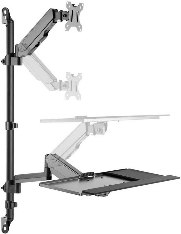 Produktbild: Digitus Monitor-Wandhalterung DA-90372 1 Display(s) 43,2 cm (17") - 81,3 cm (32") Schwarz H&ouml;henverstellbar, Schwenkbar, Neigbar, Neigbar