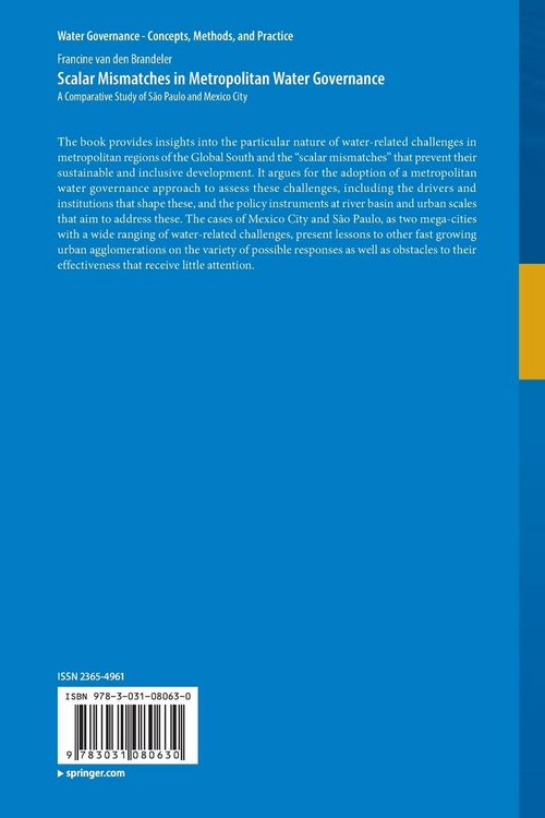 Produktbild: Scalar Mismatches in Metropolitan Water Governance