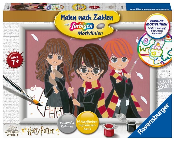 Produktbild: CreArt, Malen nach Zahlen Kinder Harry Potter - Zauberhafte Freundschaft