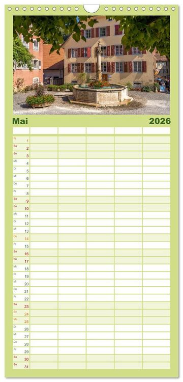 Produktbild: Familienplaner 2026 - Schweiz - Saint-Ursanne mit 5 Spalten (Wandkalender, 21 x 45 cm) CALVENDO