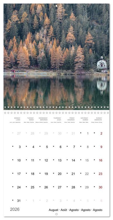 Produktbild: Les merveilles du Valais (Calendrier mural carr&eacute; 2026 30x30 cm) Calendrier double avec une page pour vos prises de notes
