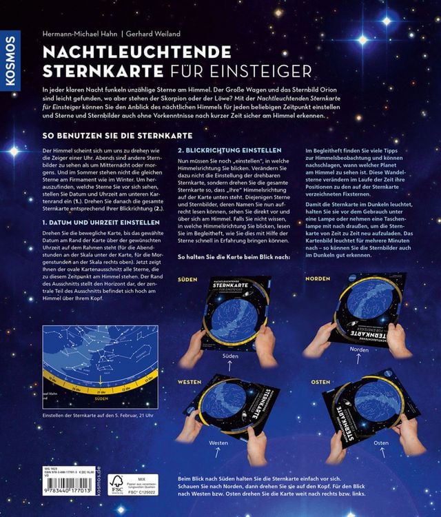 Produktbild: Nachtleuchtende Sternkarte f&uuml;r Einsteiger