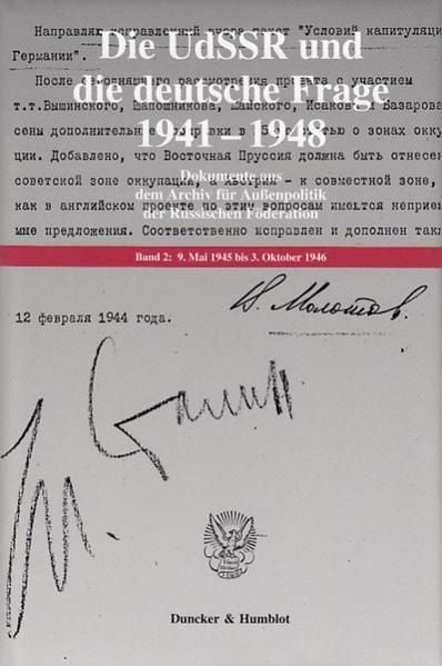 Produktbild: Die UdSSR und die deutsche Frage 1941&ndash;1948.