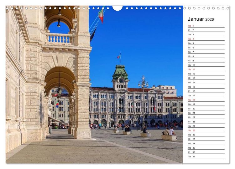 Produktbild: Triest - Habsburger Erbe und italienisches Flair (Wandkalender 2026 DIN A3 quer), CALVENDO Monatskalender