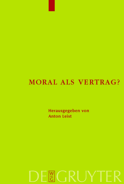 Produktbild: Moral als Vertrag?