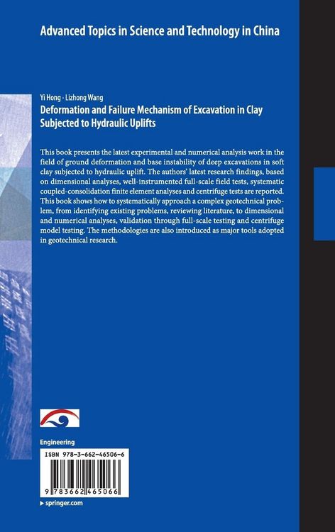Produktbild: Deformation and Failure Mechanism of Excavation in Clay Subjected to Hydraulic Uplift
