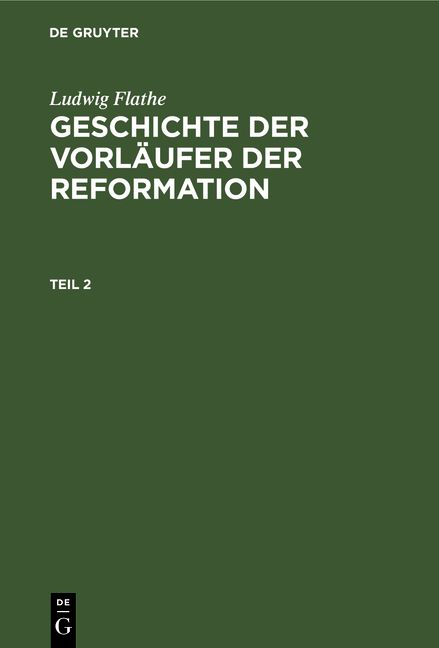 Produktbild: Geschichte der Vorl&auml;ufer der Reformation. Teil 2