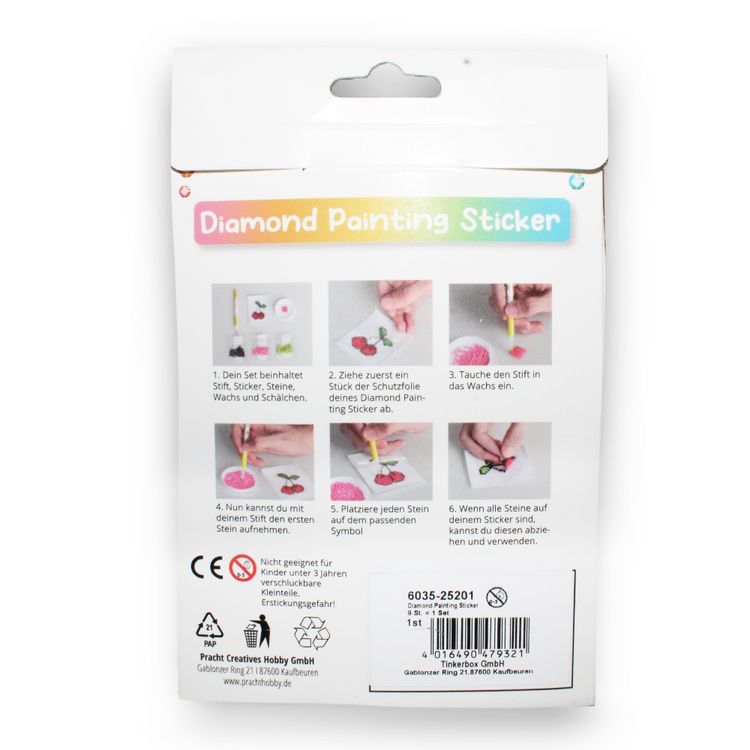 Produktbild: Diamond Painting Sticker Tiere 9 St&uuml;ck
