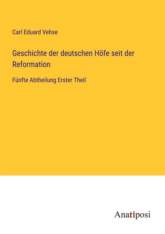 Produktbild: Geschichte der deutschen H&ouml;fe seit der Reformation