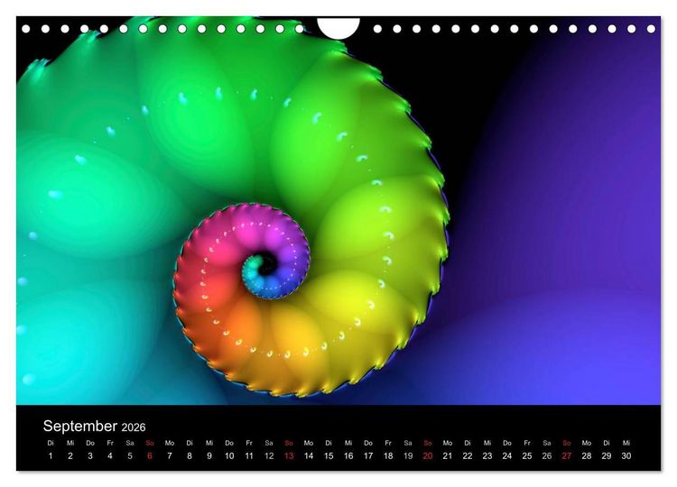 Produktbild: Fraktale Welten 2 (Wandkalender 2026 DIN A4 quer), CALVENDO Monatskalender