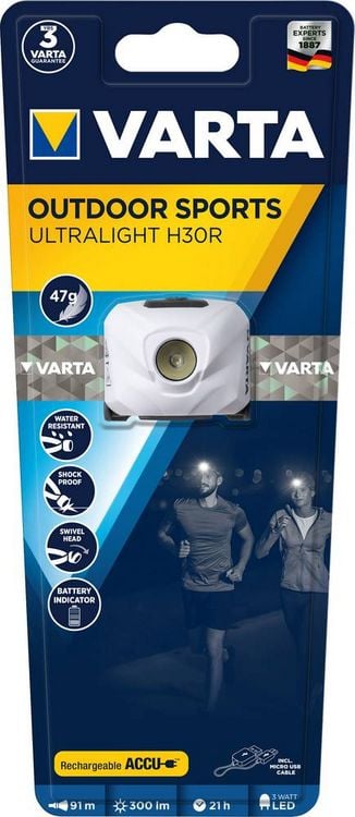 Produktbild: Varta Outd.Sp. Ultralight H30R white LED Stirnlampe akkubetrieben 100 lm 18631101401