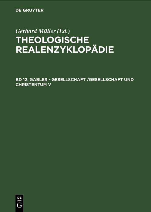 Produktbild: Gabler - Gesellschaft /Gesellschaft und Christentum V