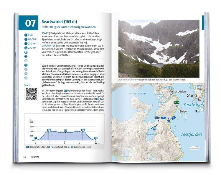 Produktbild: KOMPASS Wanderf&uuml;hrer Lofoten, Vester&aring;len und Senja, 70 Touren mit Extra-Tourenkarte