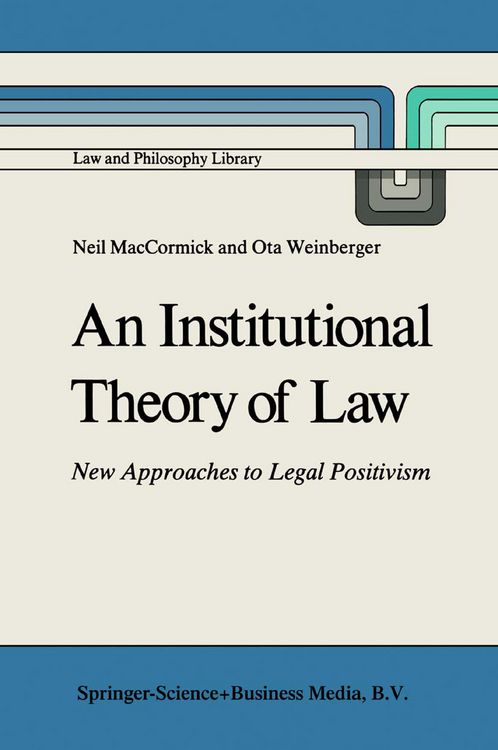 Produktbild: An Institutional Theory of Law
