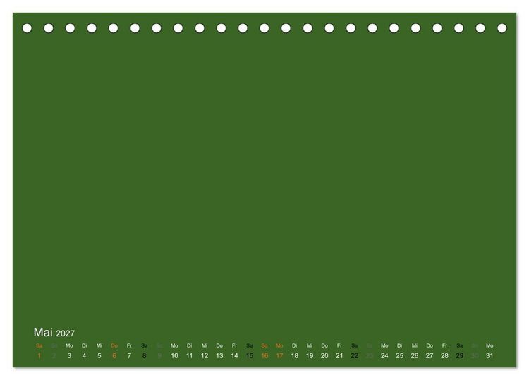 Produktbild: Bastelkalender - dunkel Gr&uuml;n (Tischkalender 2027 DIN A5 quer), CALVENDO Monatskalender