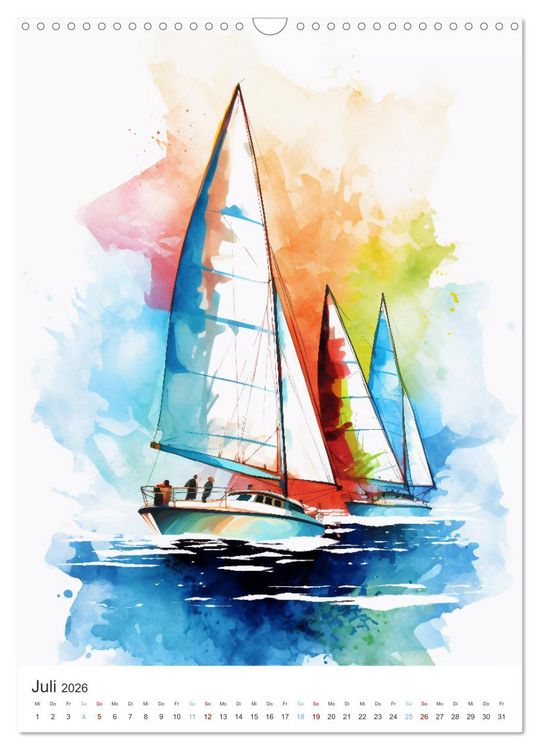 Produktbild: Segeln und Regatta (Wandkalender 2026 DIN A3 hoch), CALVENDO Monatskalender