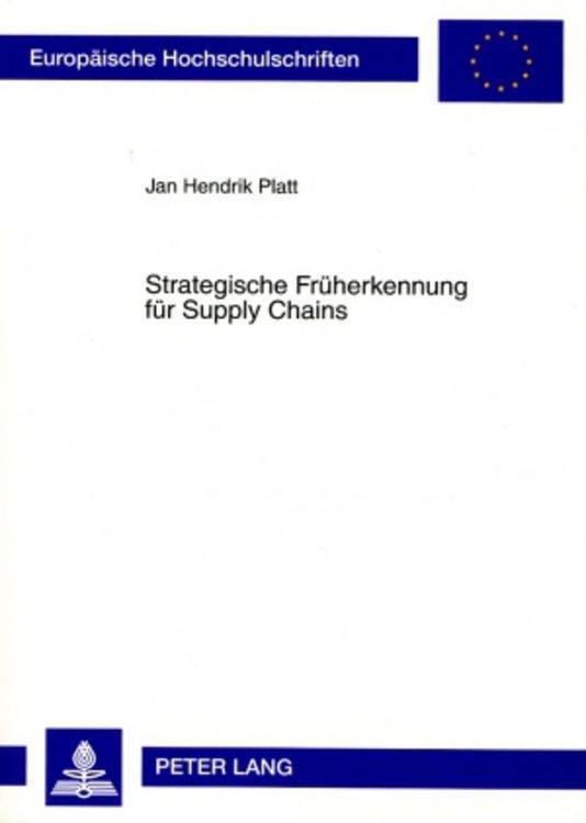 Produktbild: Strategische Frueherkennung fuer Supply Chains