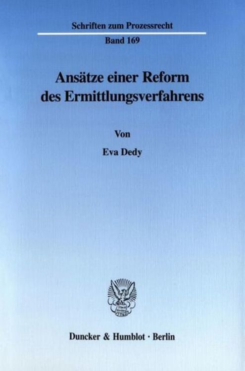Produktbild: Ans&auml;tze einer Reform des Ermittlungsverfahrens.