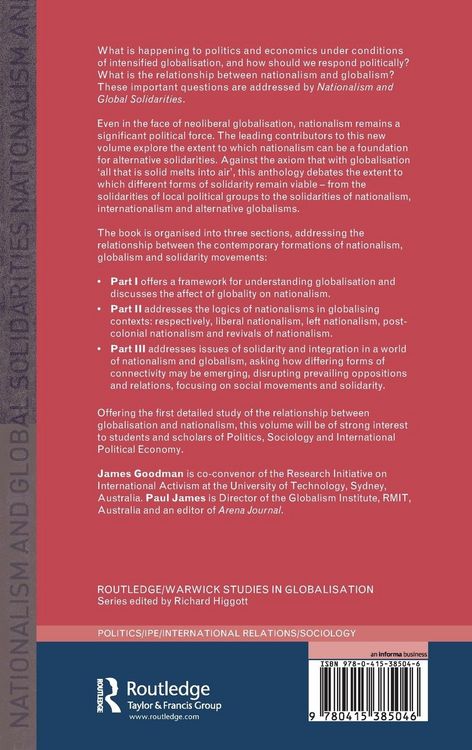 Produktbild: Nationalism and Global Solidarities