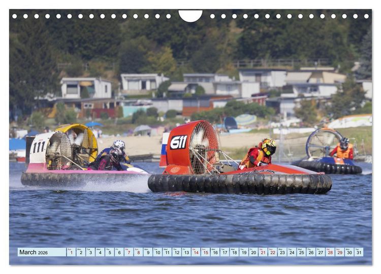 Produktbild: Hovercraft Racing on the Thuringian Sea (Wall Calendar 2026 DIN A4 landscape), CALVENDO 12 Month Wall Calendar