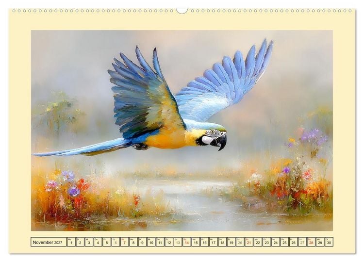 Produktbild: Hyazint-Aras. Die blauen Papageien aus S&uuml;damerika (Wandkalender 2027 DIN A2 quer), CALVENDO Monatskalender