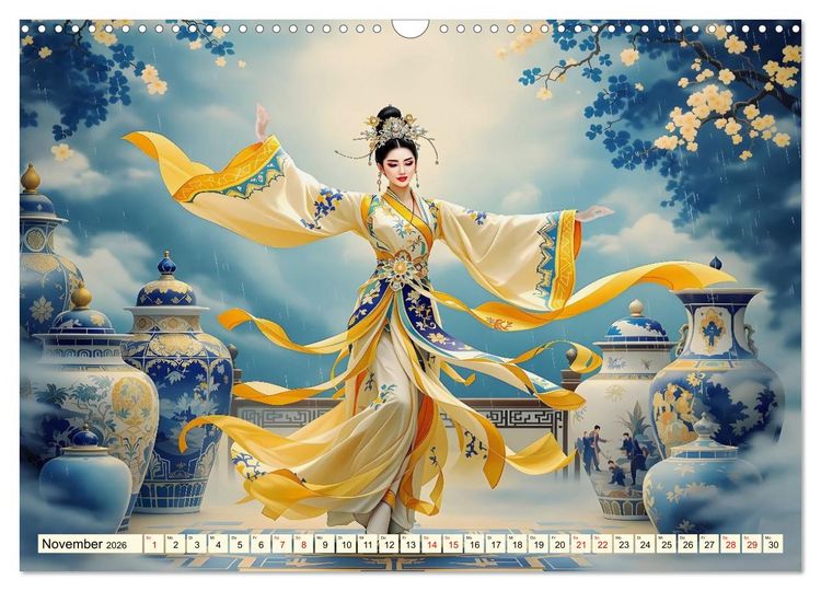 Produktbild: Rhythmus der chinesischen Anmut (Wandkalender 2026 DIN A3 quer), CALVENDO Monatskalender