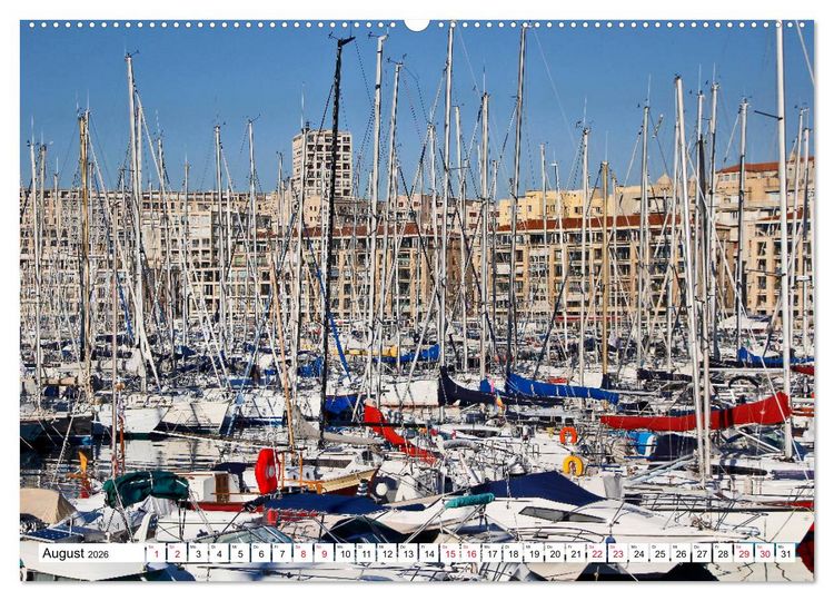 Produktbild: Marseille vom Frankfurter Taxifahrer Petrus Bodenstaff (hochwertiger Premium Wandkalender 2026 DIN A2 quer), Kunstdruck in Hochglanz