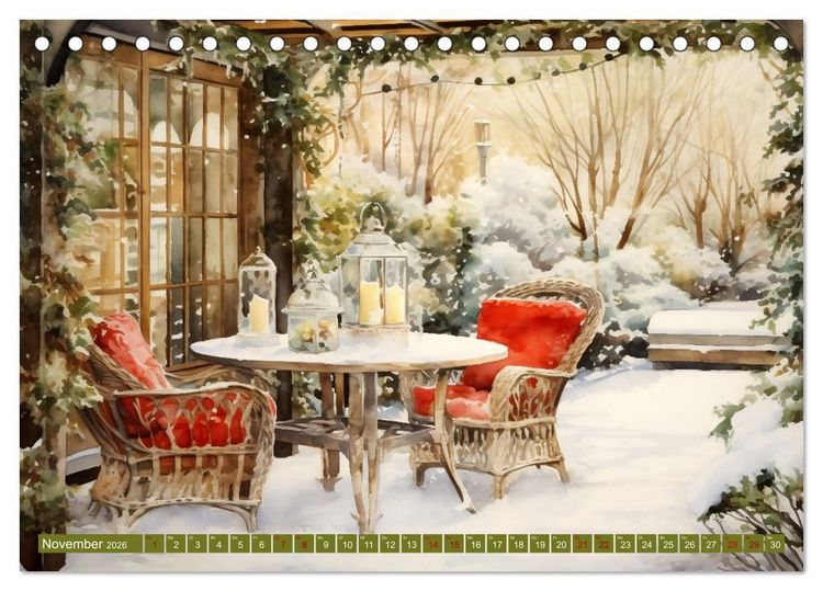 Produktbild: Lauschige Gartenecken (Tischkalender 2026 DIN A5 quer), CALVENDO Monatskalender
