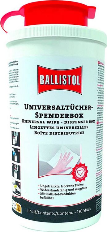 Produktbild: Ballistol Spenderbox mit 130 trockenen T&uuml;chern 25097 1 St.