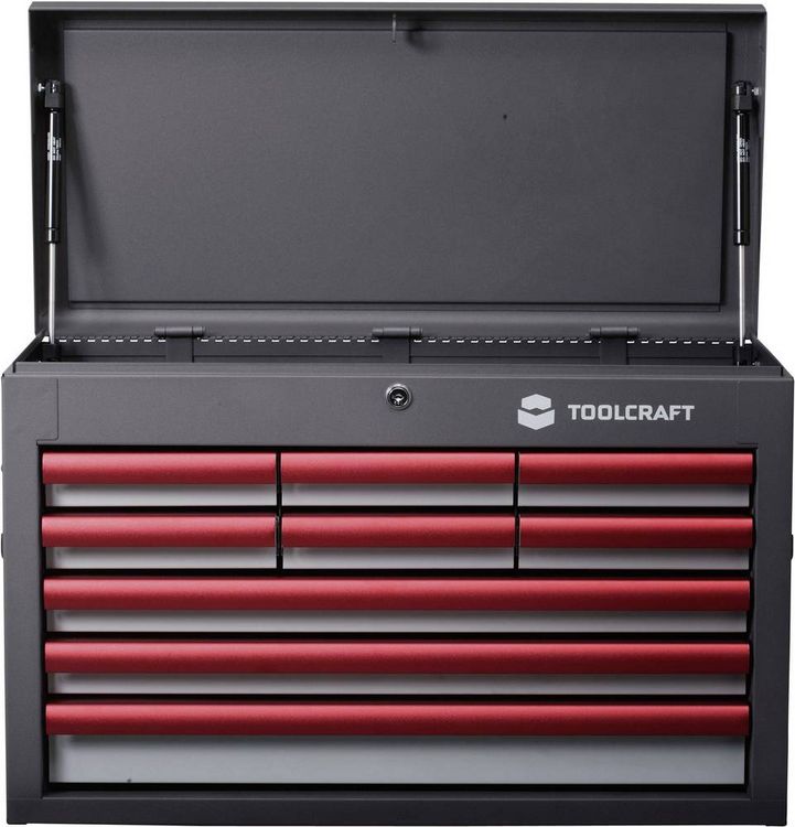 Produktbild: TOOLCRAFT 887090 Werkstattwagen Herstellerfarbe: Grau, Anthrazit, Rot