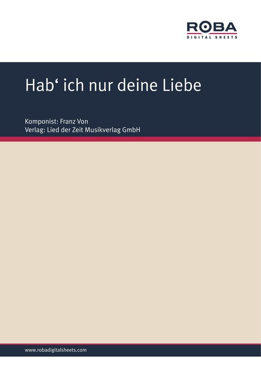 Produktbild: Hab' ich nur deine Liebe